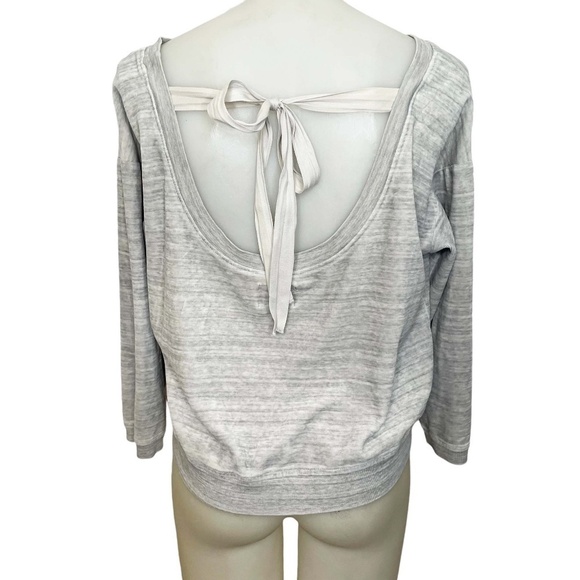 Grey Velour Crew Neck Sweatshirt With Tie Back 🖤 - Picture 2 of 10